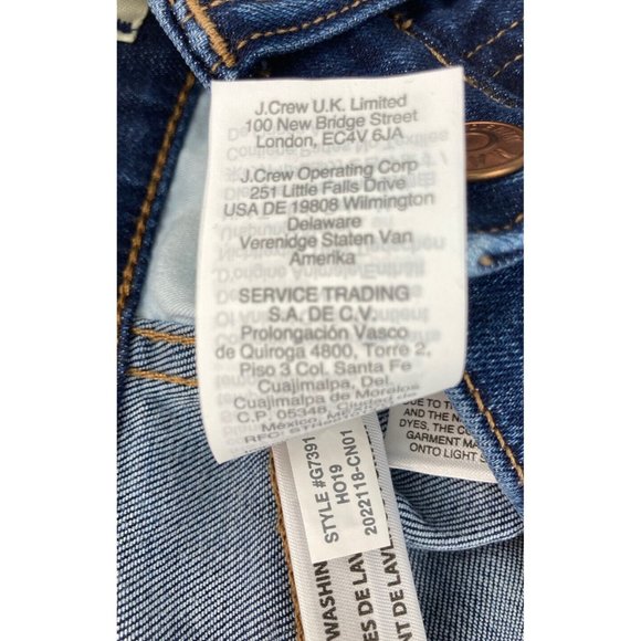 *Madewell 10" High Rise Skinny Jeans In Danny Wash Womens Size 25 Style #G7391 - Picture 10 of 11